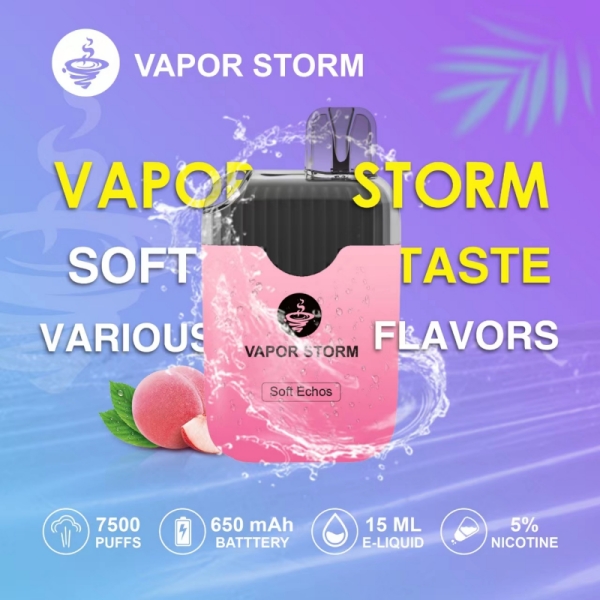 ✨壹灣現貨✨VAPOR STORM 風暴 一次性電子煙 7500PUFFS 大容量拋棄式電子煙 15ml大容量煙油 可充電